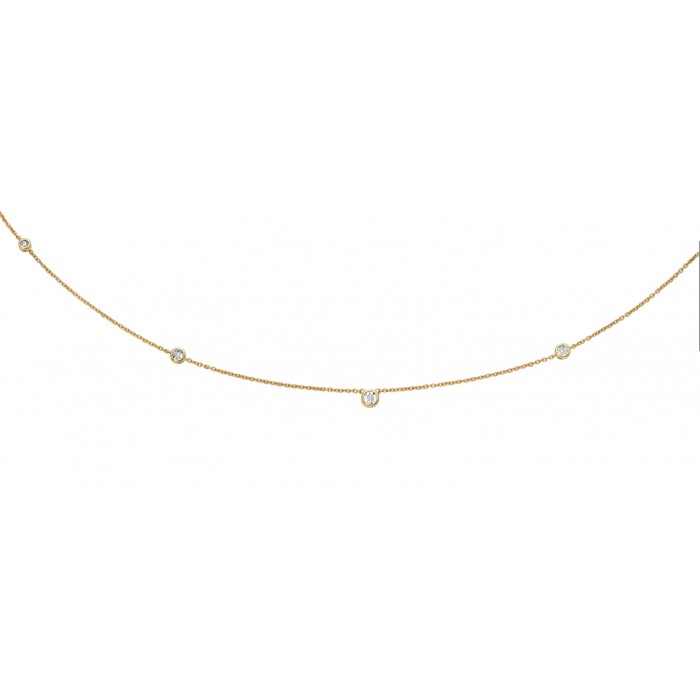 Girocollo Vivace con diamanti in oro giallo 18Kt  LCF12255.005 DonnaOro Luce