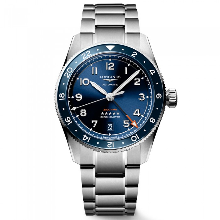 Longines Spirit Zulu Time 39 mm Blu GMT Ref. L3.802.4.93.6