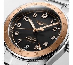 Longines Spirit Zulu Time 1925 39mm GMT Lunetta Oro Rosa 18K 5N Ref. L3.803.5.53.6