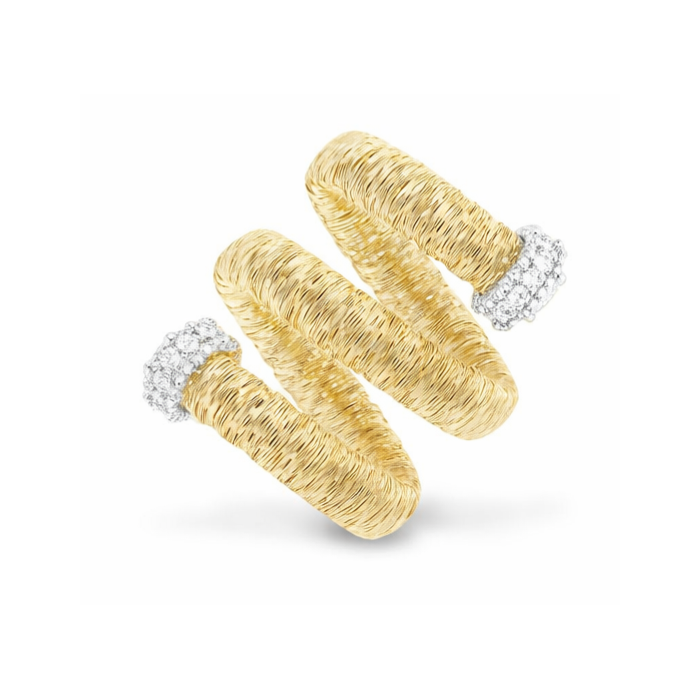 Anello Goa diamanti in oro giallo 18Kt M4759AB1 Piero Milano Gioielli