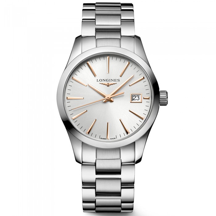 Longines Conquest Classic 34 mm Silver Ref. L2.386.4.72.6