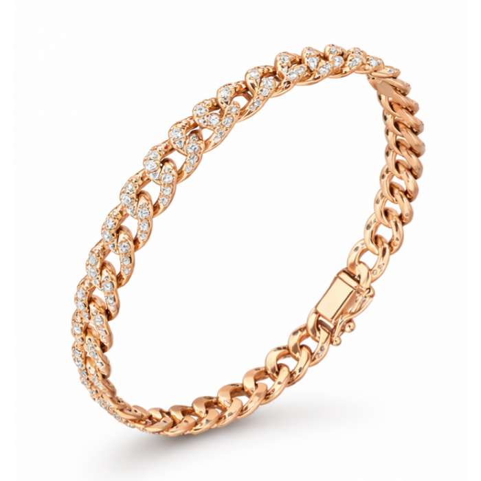 Bracciale Groumette con diamanti in oro 18Kt C0831BB Piero Milano