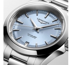 Longines Conquest 34 mm quadrante azzurro soleil