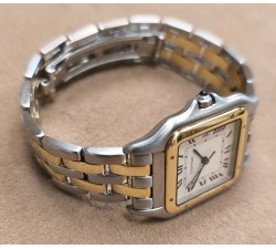 Cartier Panthère Large Acciaio Oro Quarzo Ref. 187957  – Orologio Usato
