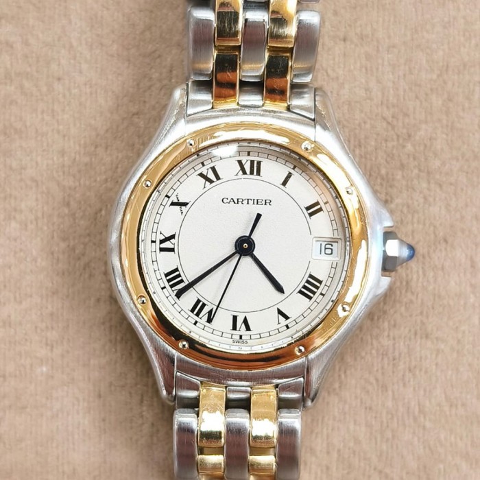 Cartier Cougar Acciaio Oro Quarzo Ref. 187906  – Orologio Usato