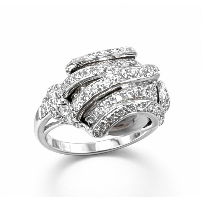 Anello sfera ingabbiata con Diamanti 0,40 ct in oro 18Kt - DIENNECI GIOIELLI