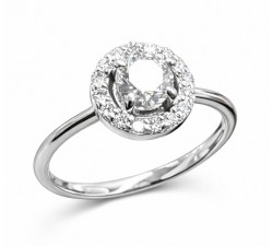 anello oro bianco 18kt diamante 050 ct F SI1 IGI