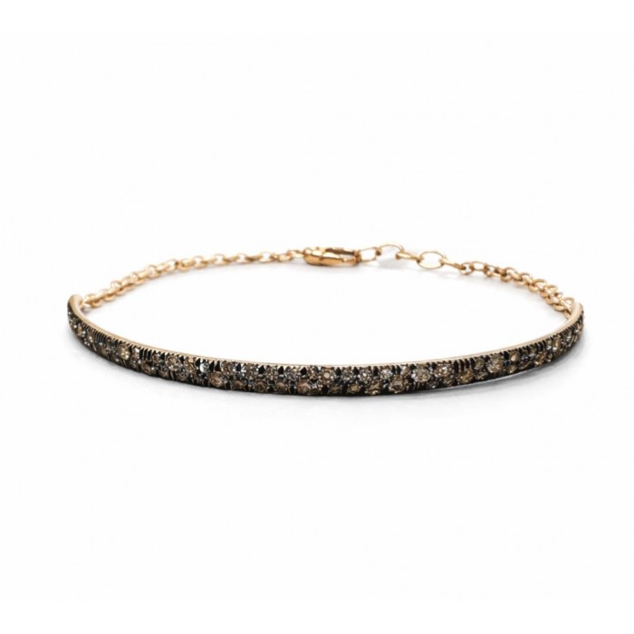 Bracciale semi rigido con diamanti brown Ct.1,05 in oro 18Kt -  DIENNECI GIOIELLI