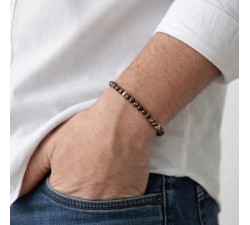 bracciale uomo diamanti brown 32 ct oro 18kt indossato