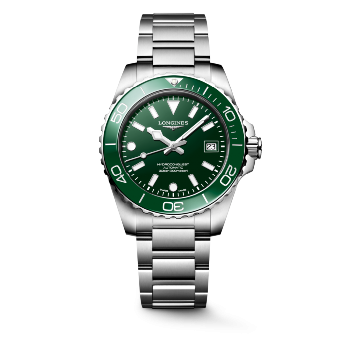 Longines HydroConquest L3.779.4.06.6 Automatico 39 mm Verde Acciaio