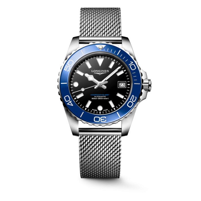 Longines HydroConquest L3.779.4.90.6 Automatico 39 mm Nero Acciaio