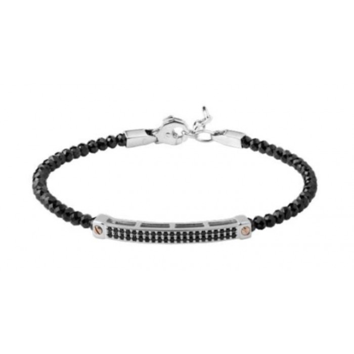 Bracciale semi rigido in argento 925 con zirconi BR1875BN