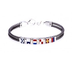 Bracciale bandierine rigido in argento 925 BR1691