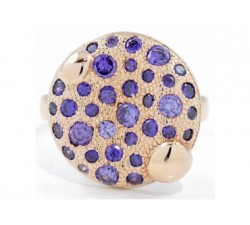 Anello zirconi viola in argento 925