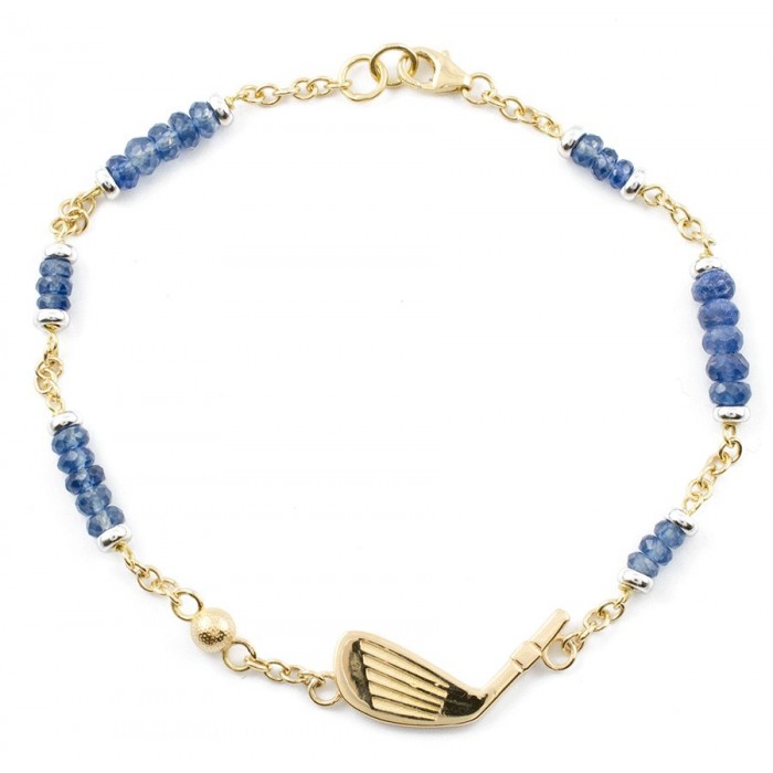 Bracciale Golf con Zaffiri Blu in oro 18Kt