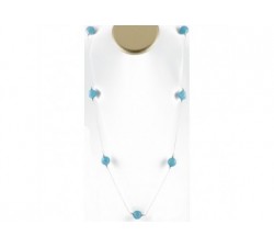 Collana lunga con angelite in argento 925