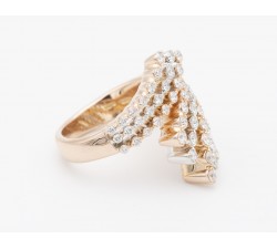 Anello con diamanti Ct. 1,60 F VS in oro rosa 18kt - DIENNECI GIOIELLI