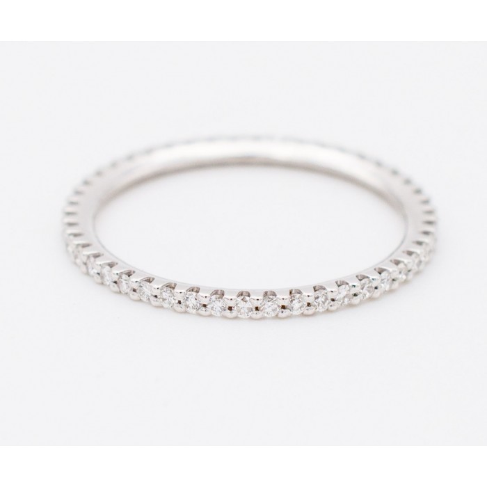 Anello eternity con diamanti in oro bianco 18Kt - DIENNECI GIOIELLI