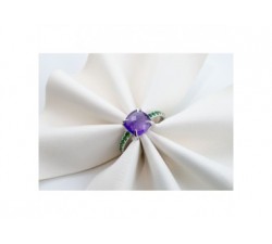 Anello Ametista e tsavorite in oro 18Kt - DIENNECI GIOIELLI