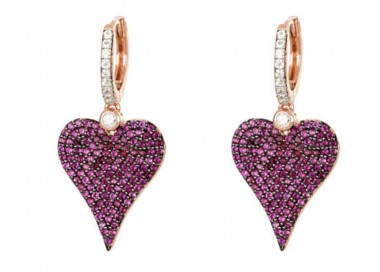 Orecchini A Bottone A Forma Di Cuore In Argento Sterling 925 - Foto 8