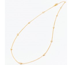 Girocollo con diamanti Ct. 0,64 in oro giallo 18Kt