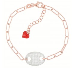 Bracciale Cuori Milano maglia marina sailor love con zirconi in argento 925 Ref. 24915847