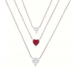 Collana Cuori Milano trilogy con zirconi in argento 925 Ref.24916400