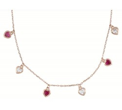 Collana Cuori Milano con zirconi in argento 925 Ref.24916448