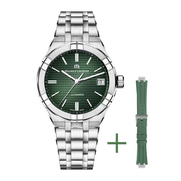 Maurice Lacroix AIKON Green Automatic 39mm doppio cinturino AI6007-SS00F-630-D