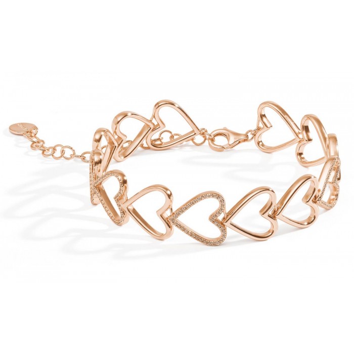 Bracciale snodato cuori Rosato Got me in argento 925 RZGM11 Bracciale snodato cuori Rosato Got me in argento 925 RZGM11