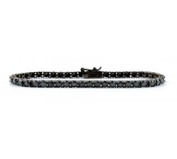 Bracciale tennis zirconi neri in argento 925