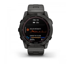 Garmin fēnix 7X Sapphire Solar Titanium con bracciale Vented Titanium Carbon Grey DLC010-02541-27