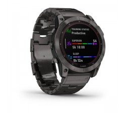 Garmin fēnix 7X Sapphire Solar Titanium con bracciale Vented Titanium Carbon Grey DLC010-02541-27