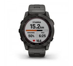 Garmin fēnix 7X Sapphire Solar Titanium con bracciale Vented Titanium Carbon Grey DLC010-02541-27