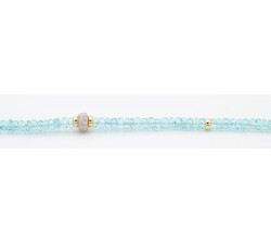 Bracciale Apatite con inserti in Oro 18Kt