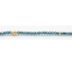 Bracciale Diamanti Blu con inserti in oro 18Kt