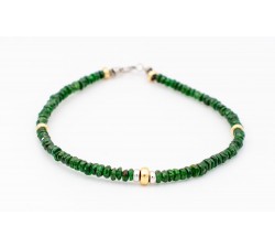 Bracciale Tsavorite con inserti in oro 18Kt