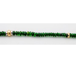 Bracciale Tsavorite con inserti in oro 18Kt