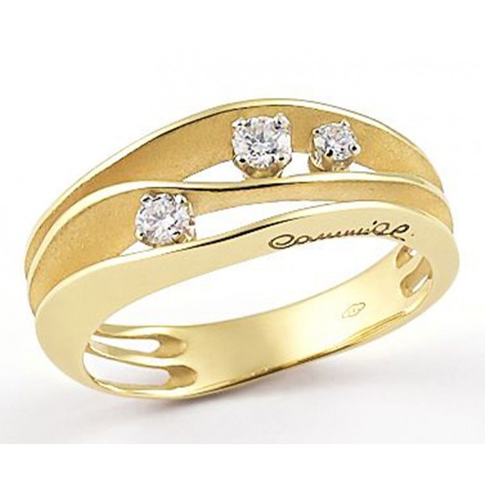 Anello Dune con diamanti in oro giallo sunrise 18Kt GAN2662U Annamaria Cammilli