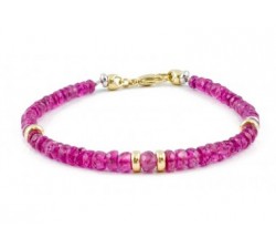 Bracciale zaffiri rosa in oro 18Kt