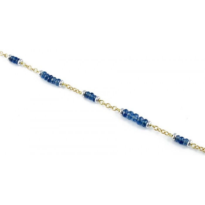 Bracciale Zaffiri Blu Ct.9,12 in oro 18Kt