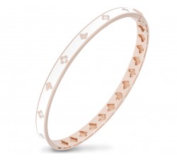 Bracciale Eden smaltato bianco con diamanti in oro 18Kt M5197BB5/SB Piero Milano