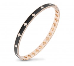 Bracciale Eden smaltato nero con diamanti in oro 18Kt M5197BB5/SN Piero Milano