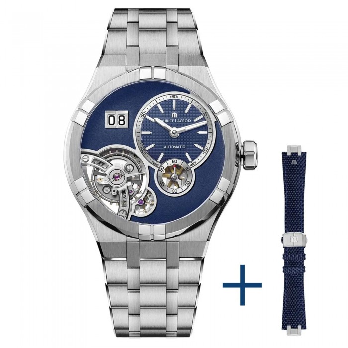 Maurice Lacroix Aikon Master Grand Date 45 mm AI6118‑SS00E‑430‑C – Quadrante Blu, Big Date