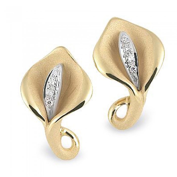 Orecchini Calla con diamanti in oro giallo sunrise 18Kt GOR0855U Annamaria Cammilli