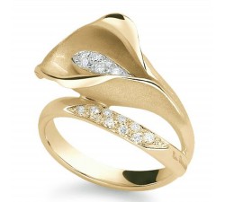 Anello Calla con diamanti in oro giallo sunrise 18Kt GAN0233U Annamaria Cammilli