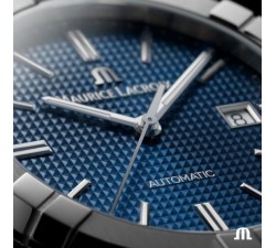 Maurice Lacroix AIKON Automatic Blu 42mm AI6008-SS00B-430-4 Doppio cinturino pelle