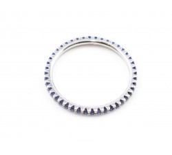 Anello eternity con zaffiri blu in oro bianco 18Kt