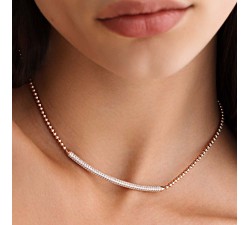 Collana Rosato corta in argento 925 Collezione Bianca RZBI02