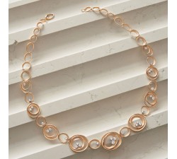 Collana Dune Solar con diamanti in oro arancio Apricot 18Kt GCO3380J Annamaria Cammilli